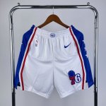 NBA Philadelphia 76ers shorts Blanc